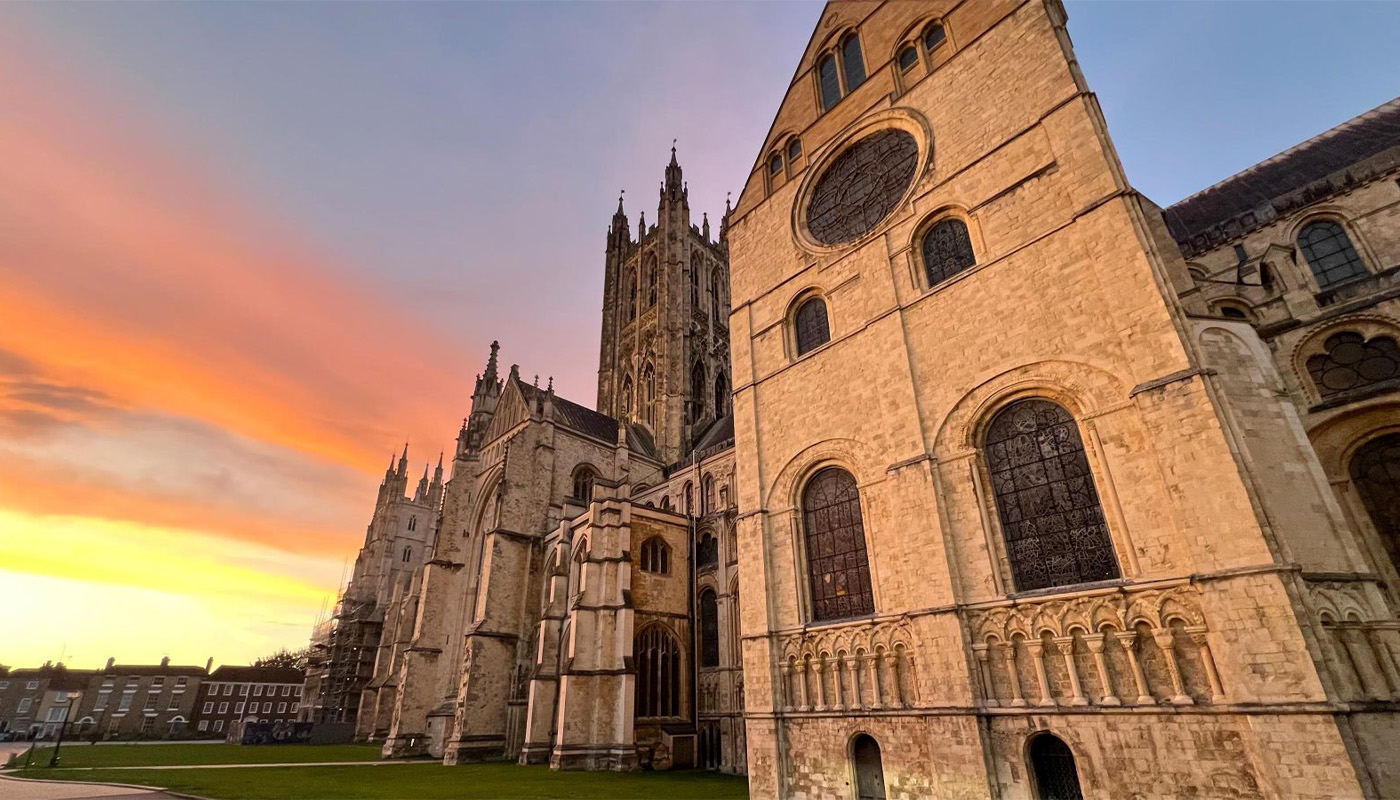 Cathedral Sunset Scale Banner Sm