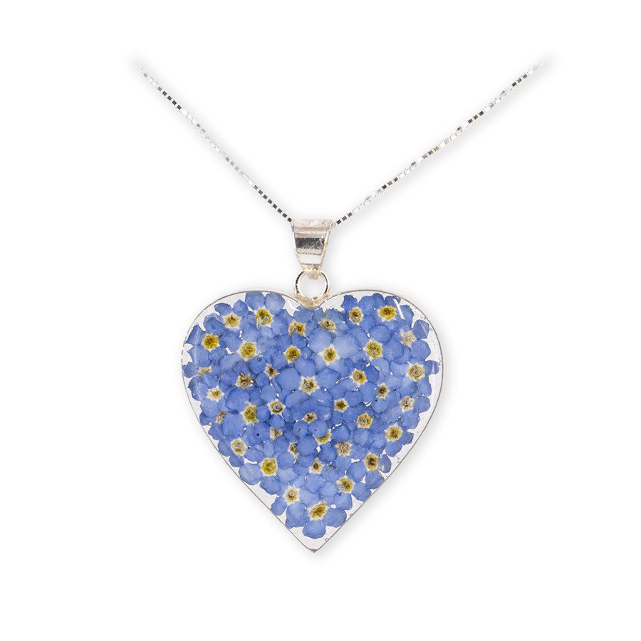 Image of Heart Necklace Forgetmenot